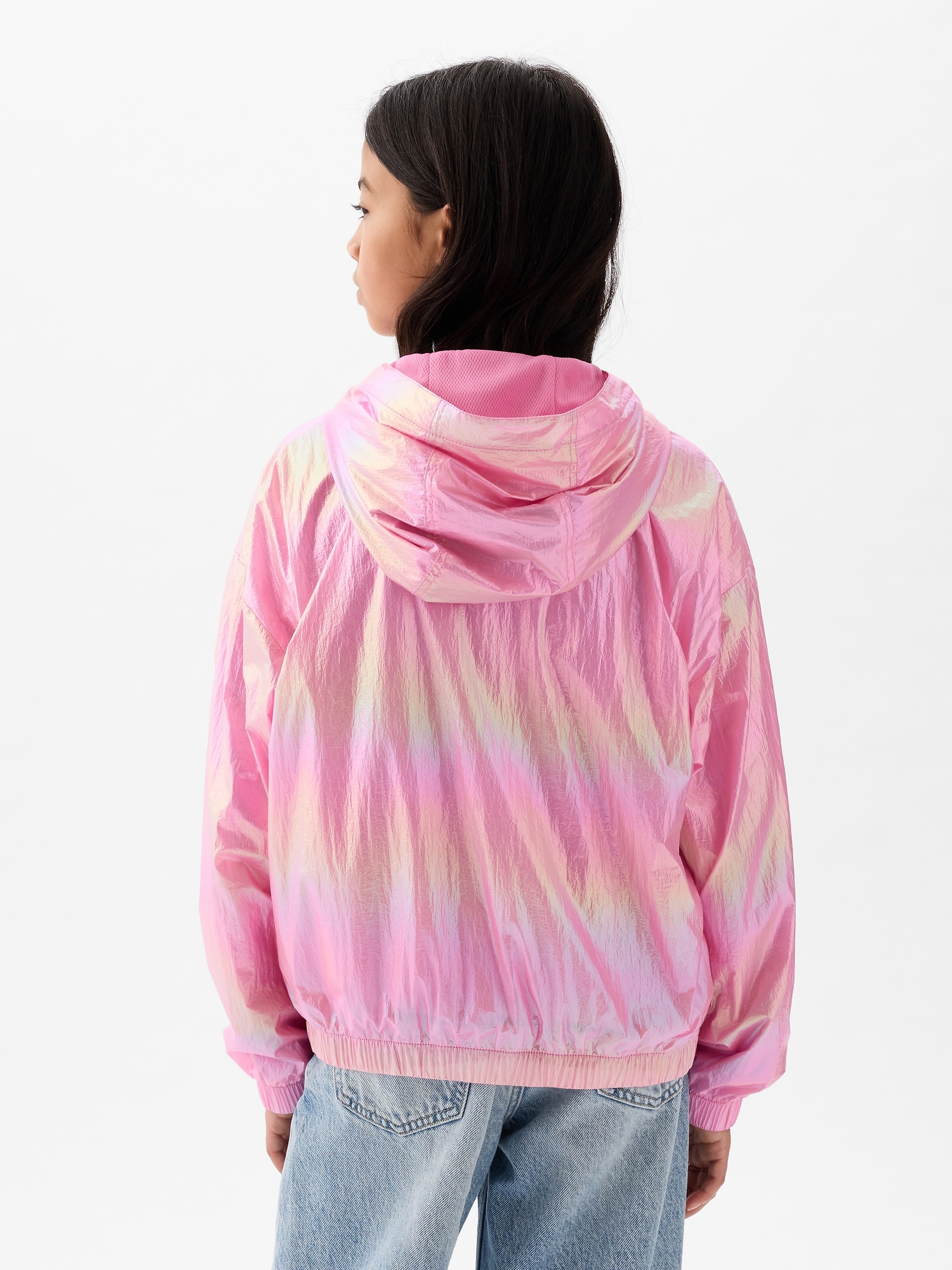 Nike windrunner jacket sales pink and white