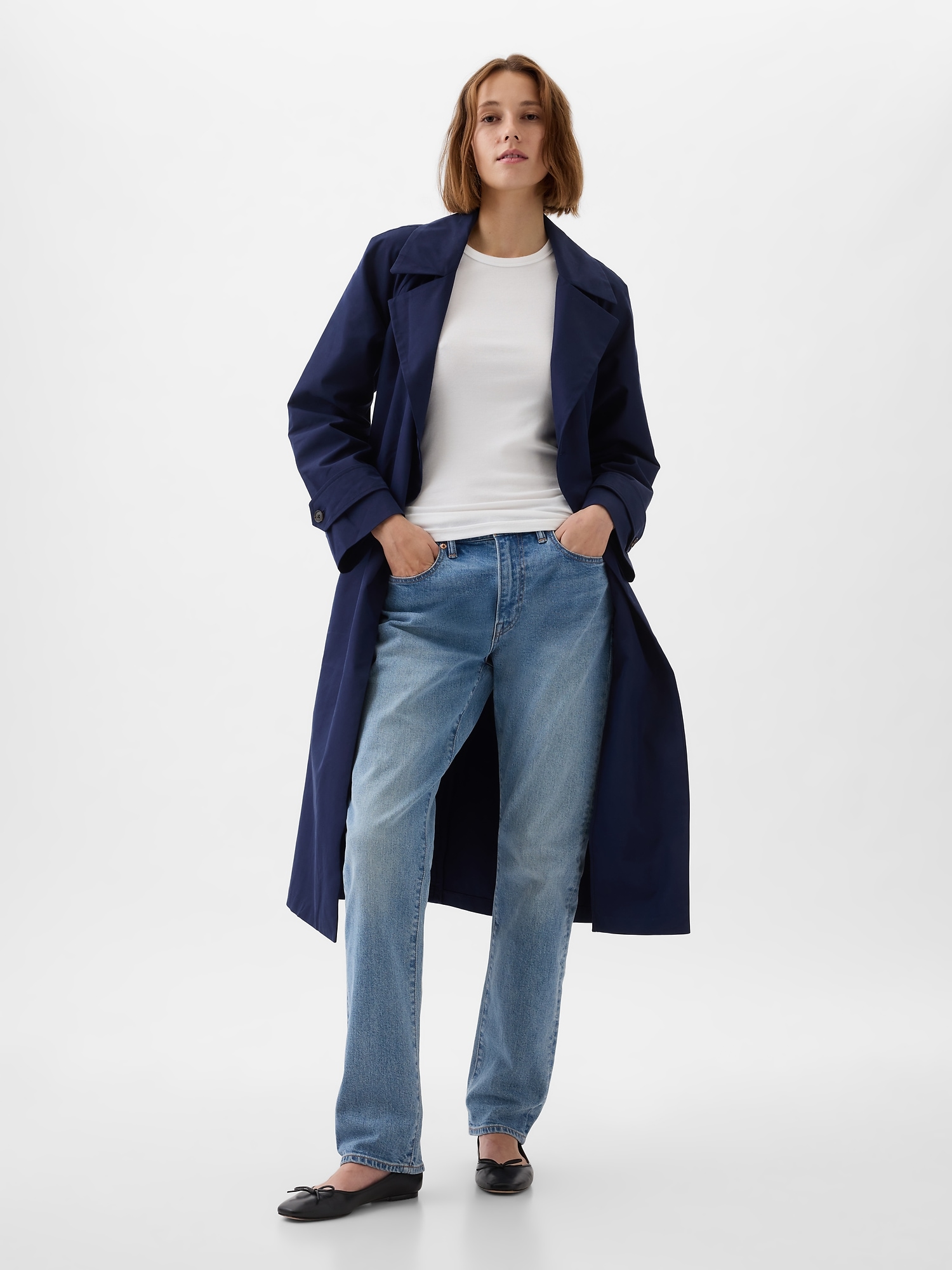 Kcocoo Womens Artificial Wool Coat Trench Jacket Ladies Warm Long Overcoat  Outwear Navy XL 