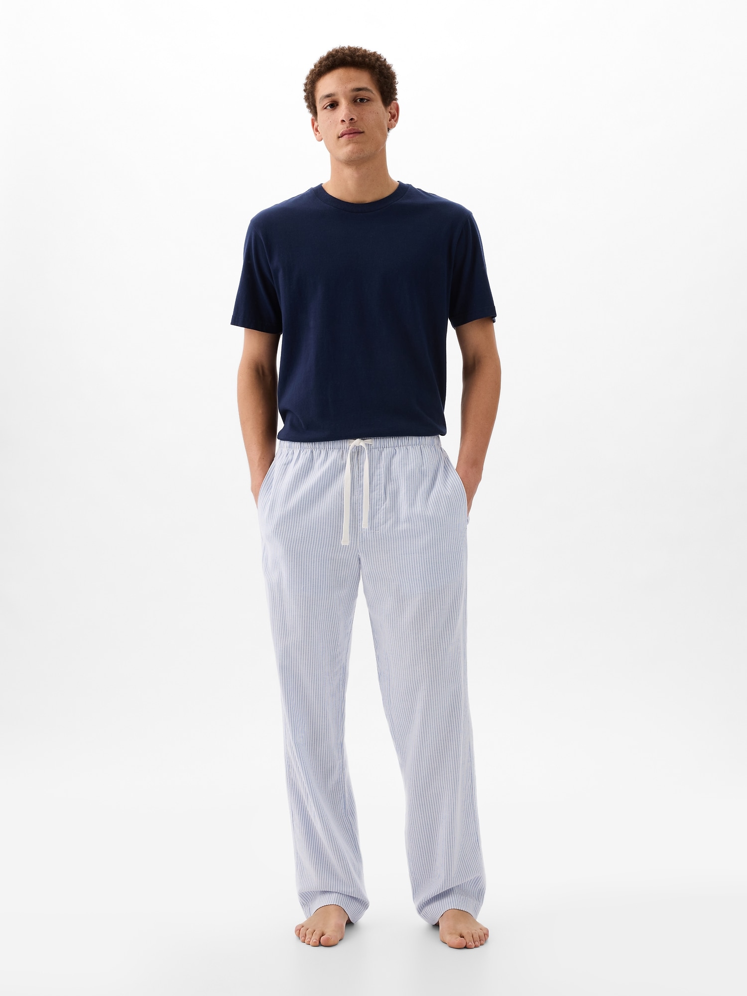 Lightweight Flannel PJ Pants - Blue