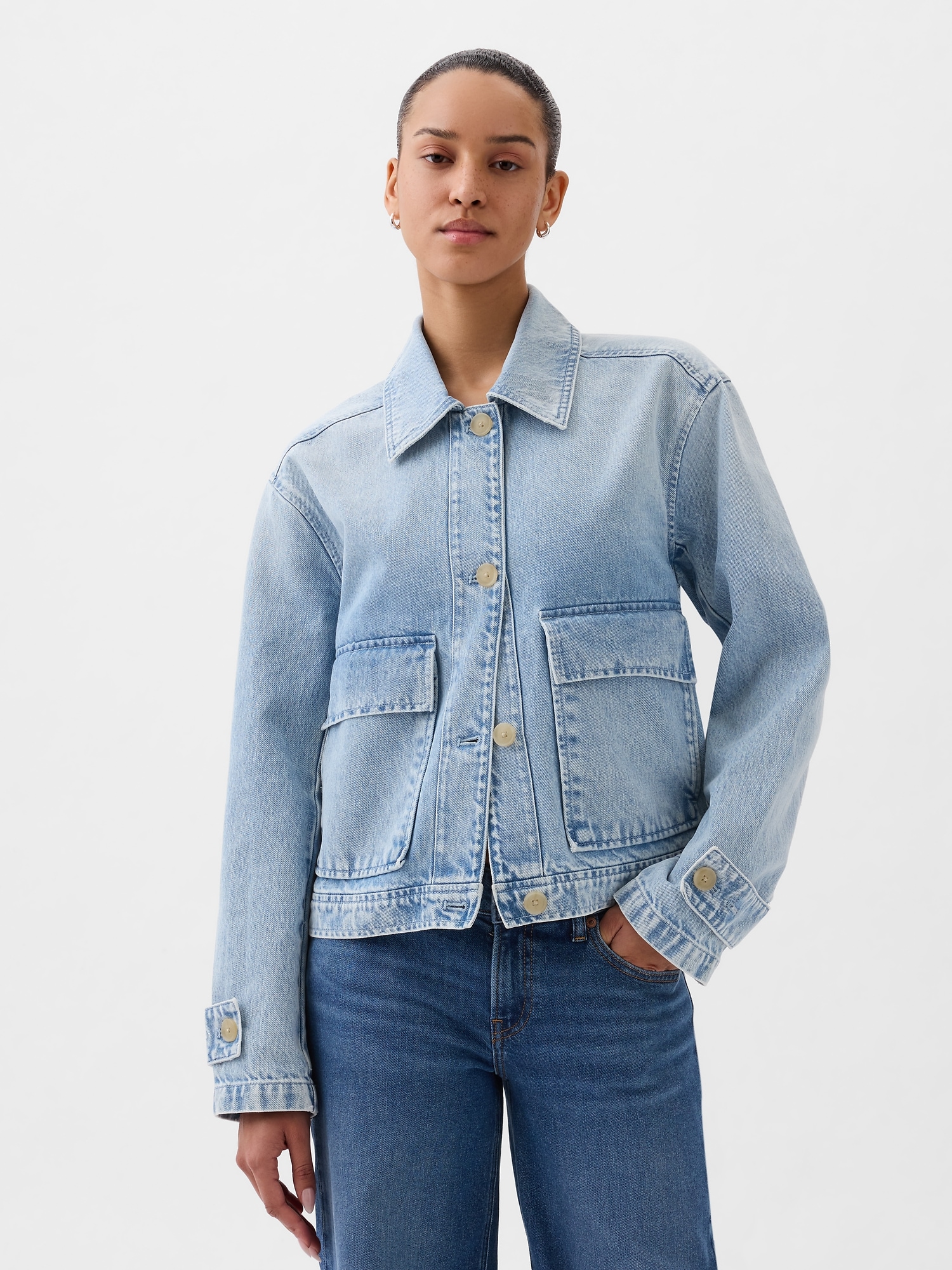 Denim Utility Shirt Jacket Gap