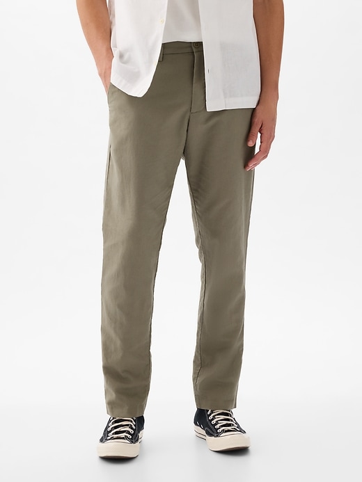 Image number 2 showing, Linen-Cotton Trousers in Slim Fit