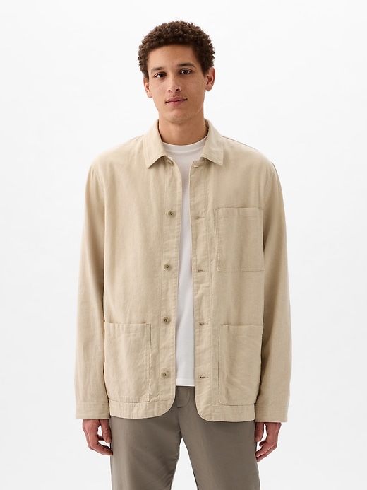 Linen-Cotton Chore Jacket | Gap