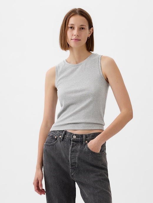 Image number 5 showing, Linen-Blend Tank Top