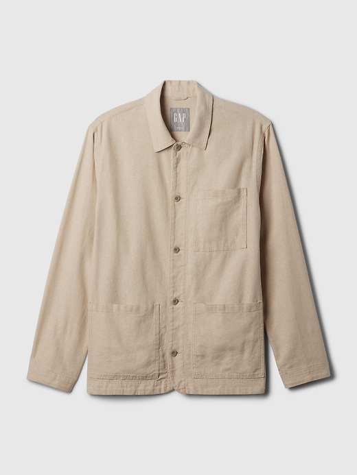 Image number 5 showing, Linen-Cotton Chore Jacket