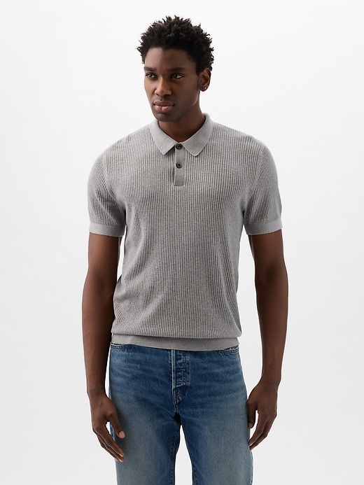 Image number 6 showing, Crochet Polo Shirt