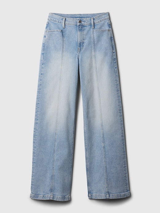 High Rise Stride Wide-Leg Jeans