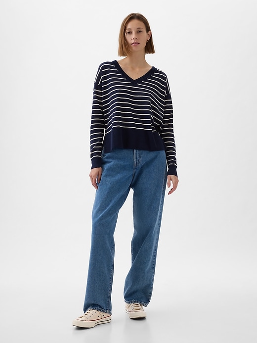 Image number 3 showing, 24/7 Split-Hem Linen-Blend Sweater