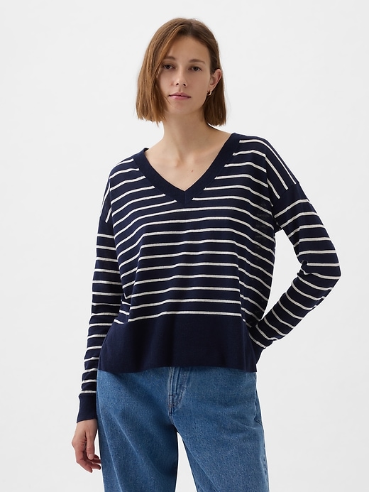 Image number 10 showing, 24/7 Split-Hem Linen-Blend Sweater