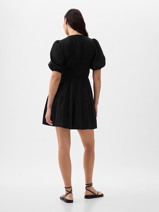 Image number 5 showing, Puff Sleeve Smocked Mini Dress