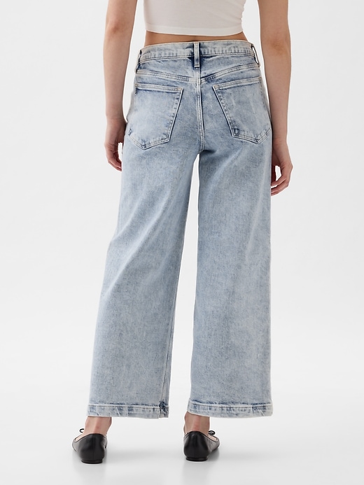 Image number 2 showing, High Rise Stride Wide-Leg Ankle Jeans