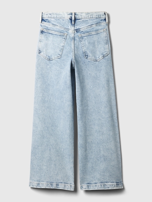 Image number 8 showing, High Rise Stride Wide-Leg Ankle Jeans