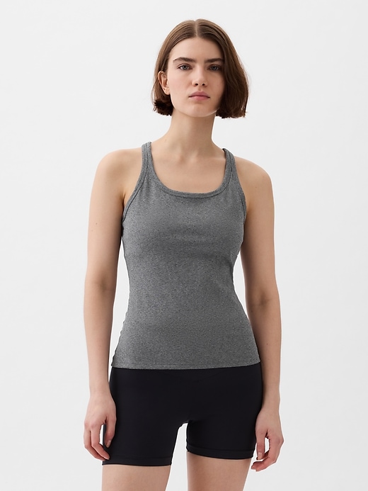 View large product image 1 of 9. GapFit Studio Rib Tank Top