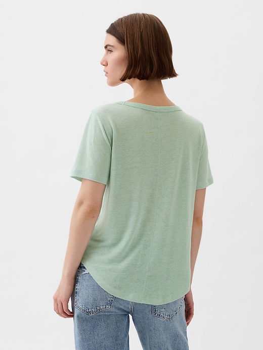 Image number 2 showing, Linen-Blend T-Shirt