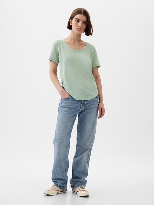 Image number 6 showing, Linen-Blend T-Shirt