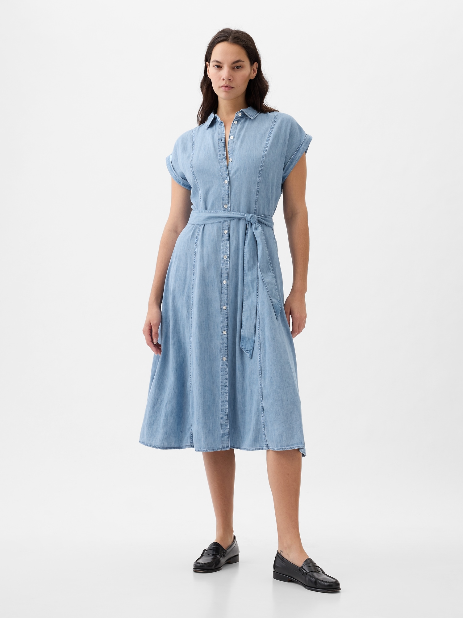 Co Denim Midi Shirtdress