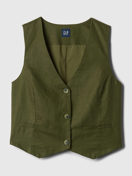 Linen-Cotton Vest | Gap