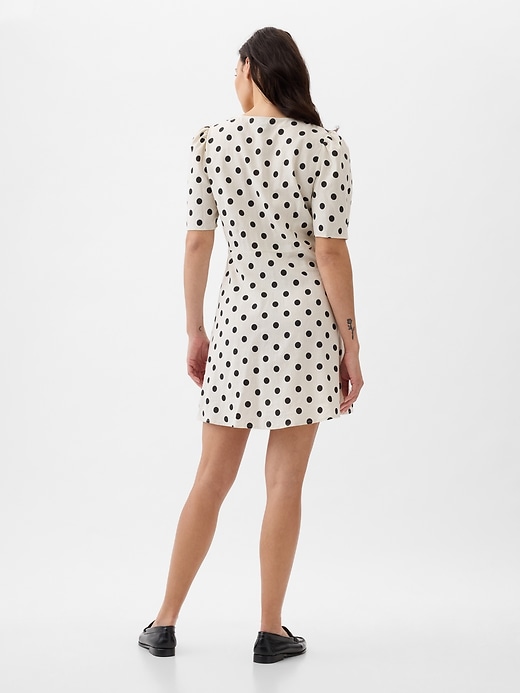 Image number 6 showing, Linen-Blend Button Mini Dress