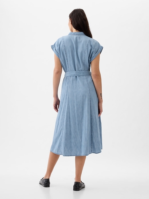 Image number 5 showing, Denim Midi Shirtdress