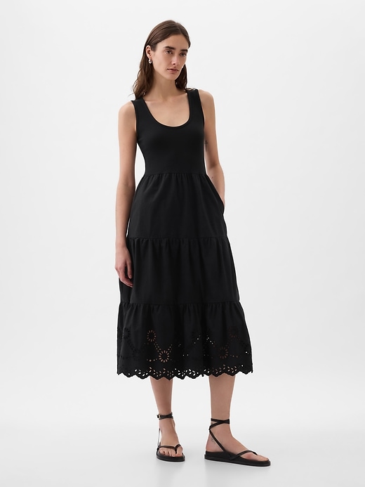 Eyelet Midi Tank Dress | Gap