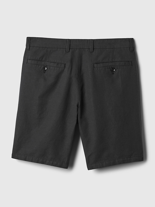 Image number 6 showing, 8" Linen-Cotton Shorts