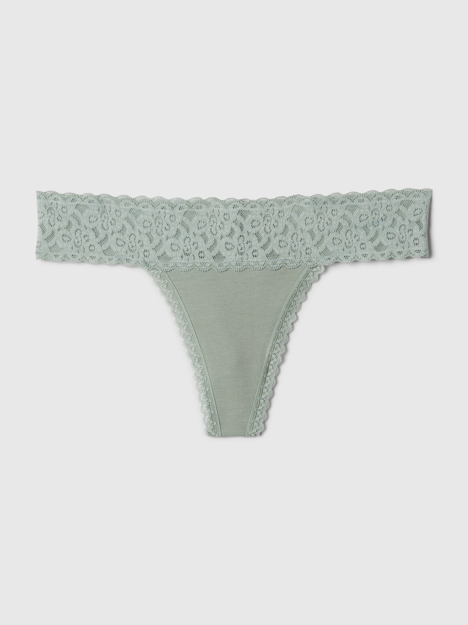 Hollywood Cotton & Lace Thong