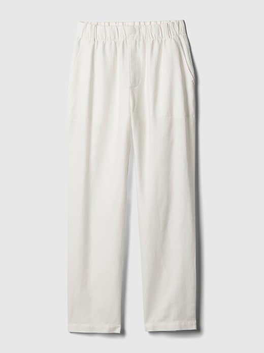 Image number 7 showing, High Rise Linen-Cotton Pull-On Pants