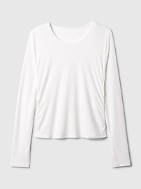 View large product image 4 of 4. GapFit Breathe Ruched Cropped T-Shirt