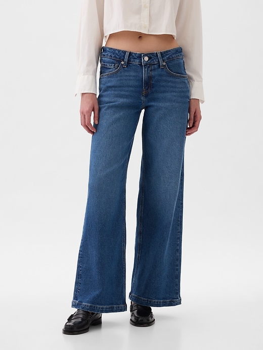 Image number 2 showing, Low Rise Stride Wide-Leg Jeans