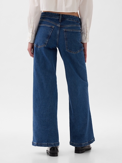 Image number 4 showing, Low Rise Stride Wide-Leg Jeans