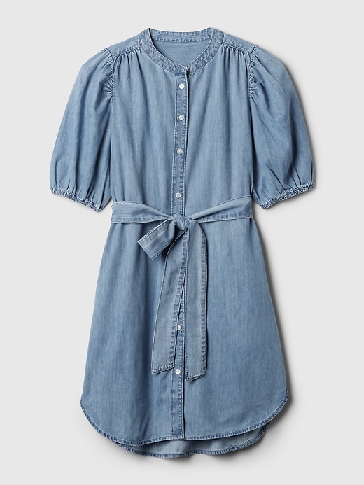 Image number 6 showing, Puff Sleeve Denim Mini Dress