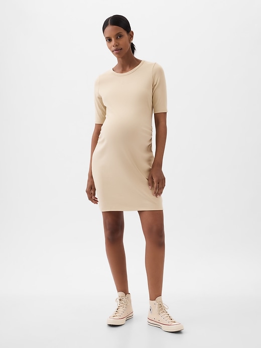 Image number 1 showing, Maternity Modern Mini T-Shirt Dress