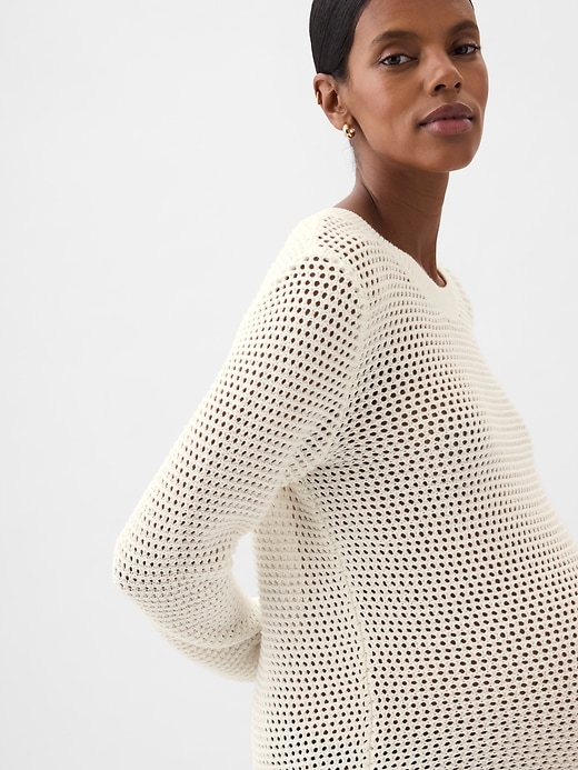 Image number 4 showing, Maternity Crochet Sweater