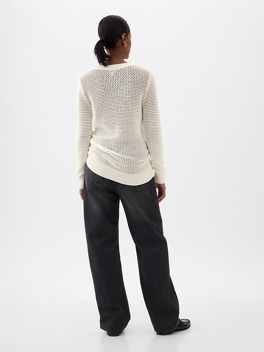 Image number 2 showing, Maternity Crochet Sweater