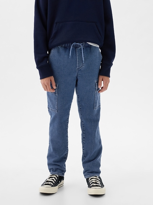 Image number 2 showing, Kids Cargo Denim Joggers