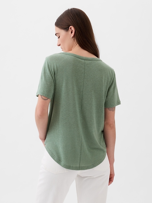 Image number 2 showing, Linen-Blend T-Shirt