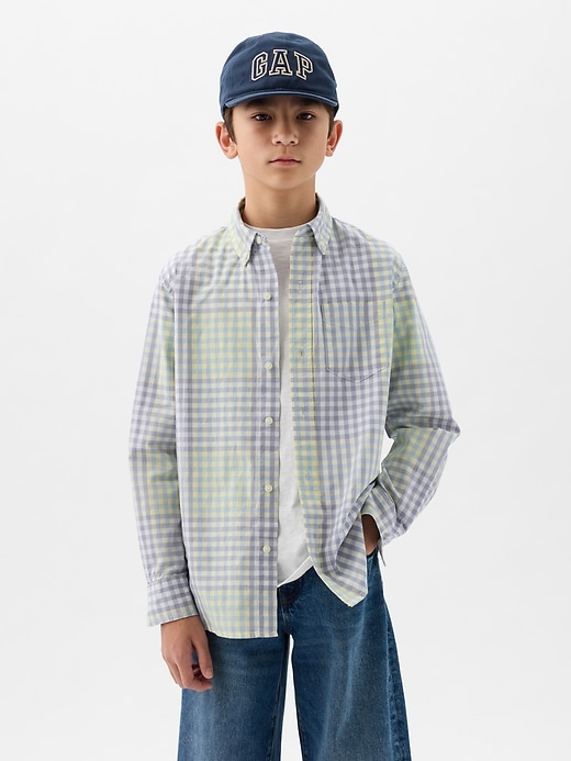 Image number 8 showing, Kids Organic Cotton Poplin Shirt