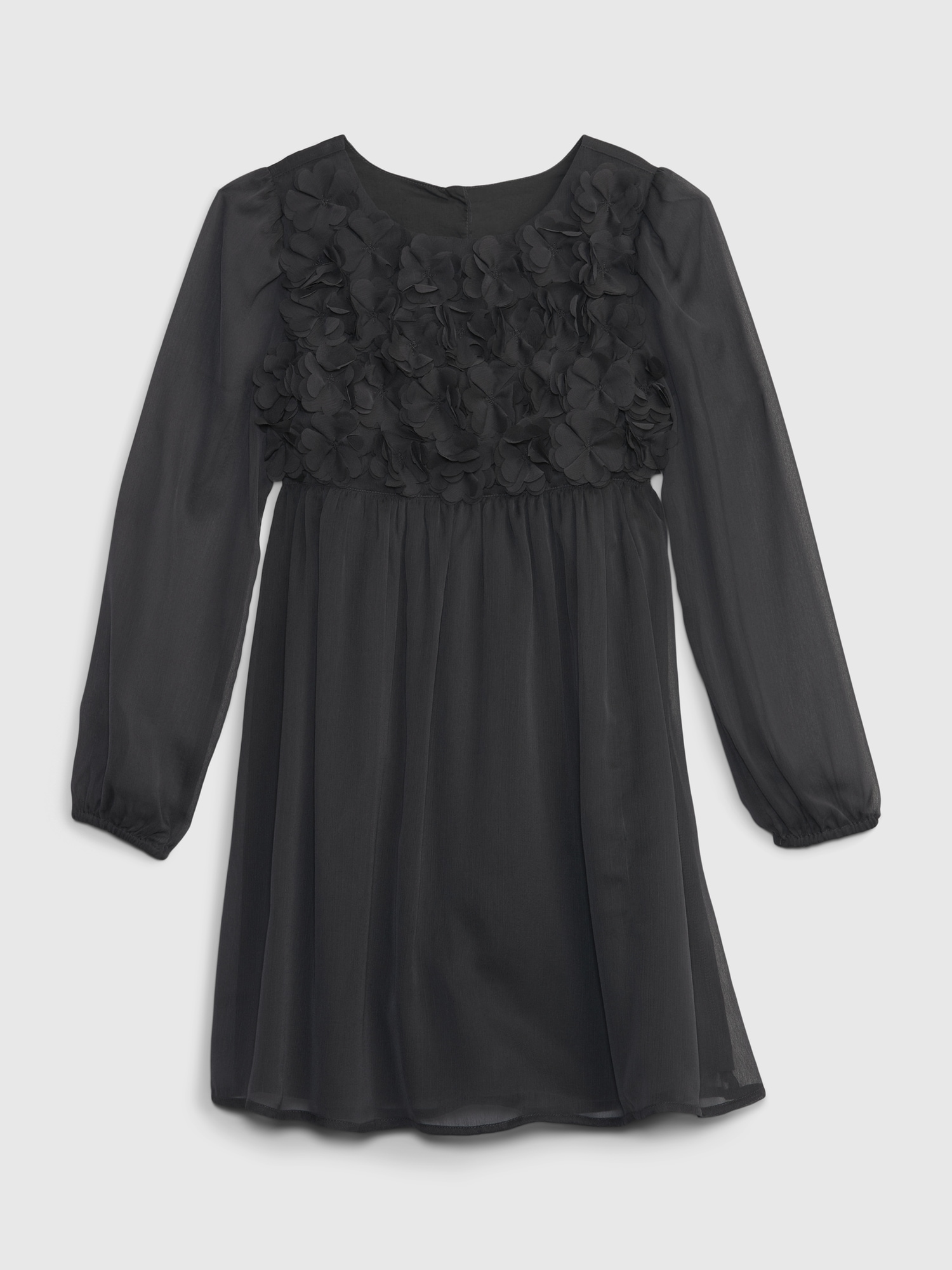 Kids long clearance sleeve black dress