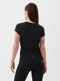 View large product image 8 of 13. GapFit Studio Rib Cropped T-Shirt