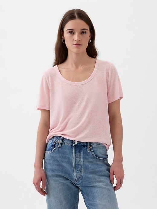 Image number 8 showing, Linen-Blend T-Shirt