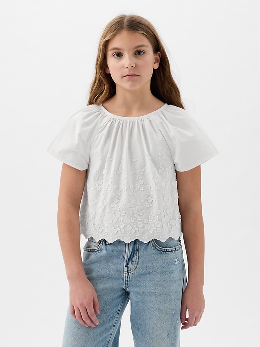 Image number 5 showing, Kids Eyelet Flutter Shirt