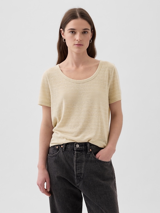 Image number 9 showing, Linen-Blend T-Shirt