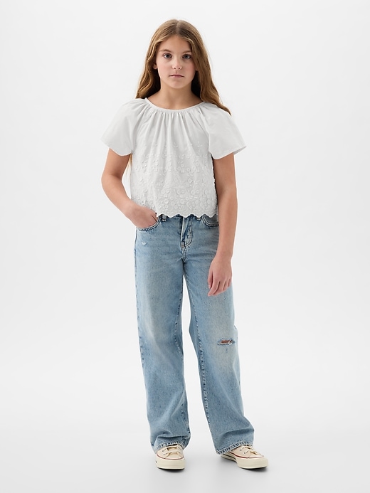 Image number 6 showing, Kids Eyelet Flutter Shirt