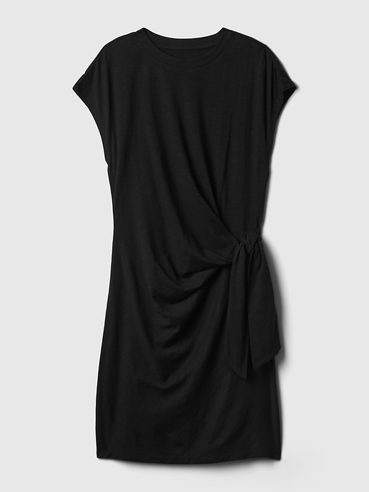 Image number 6 showing, Tie-Knot Mini T-Shirt Dress