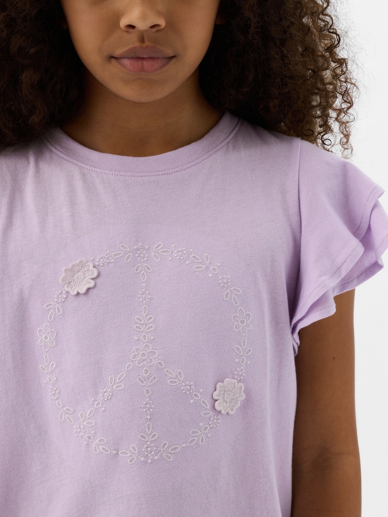 2pcs Girls Ruffle Trim Cute Cartoon Unicorn Graphic T-shirt Top & * Hem  Elastic Waist Shorts Set Kids Summer Clothes