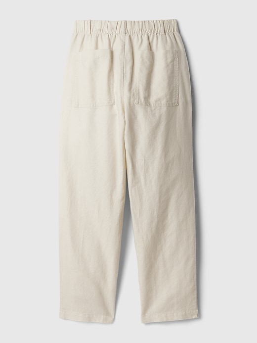 Image number 8 showing, High Rise Linen-Cotton Pull-On Pants