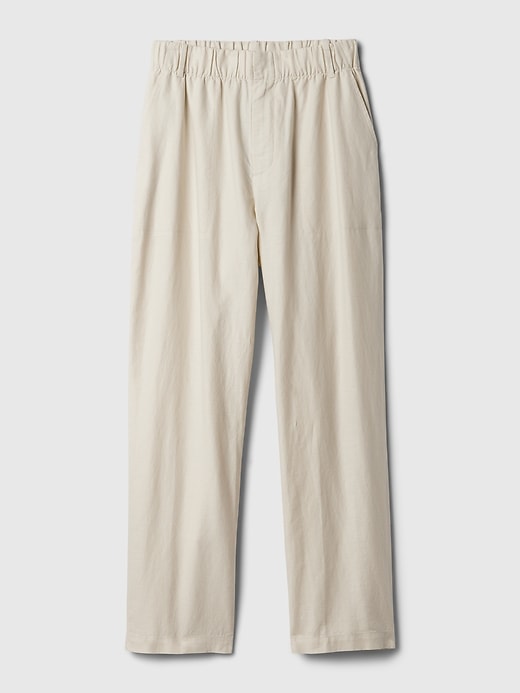 Image number 7 showing, High Rise Linen-Cotton Pull-On Pants