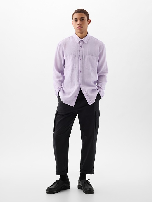 Image number 3 showing, Linen Two-Pocket Shirt