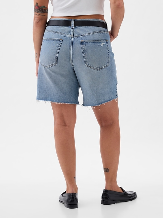 Image number 6 showing, 8" Mid Rise '90s Loose Denim Bermuda Shorts