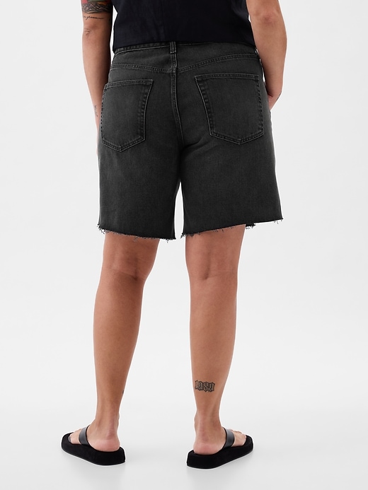 Image number 6 showing, 8" Mid Rise '90s Loose Denim Bermuda Shorts