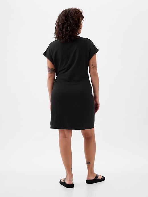 Image number 5 showing, Tie-Knot Mini T-Shirt Dress